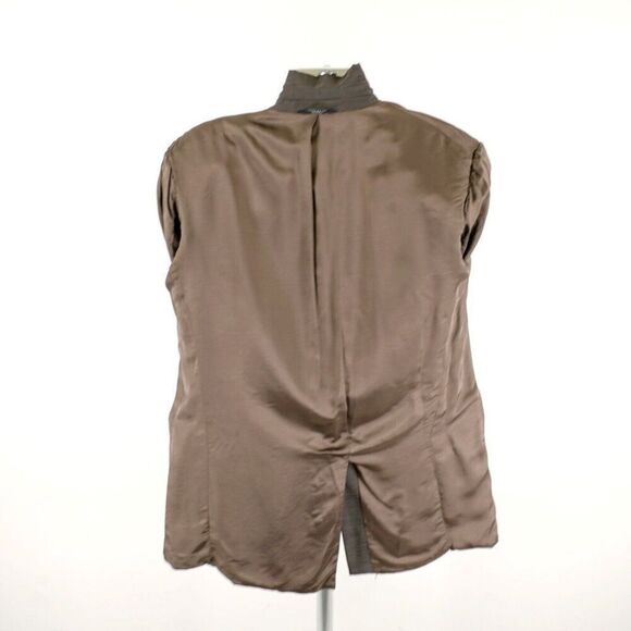 Brooks Brothers Gray Wool Sharksking W/ Brown Windowpane 3 Button Blazer 44L - Picture 13 of 13